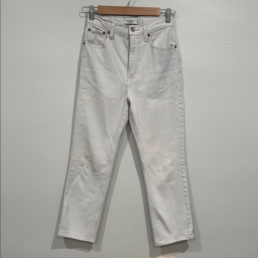 Abercrombie & Fitch Ankle Straight Ultra High Rise Jeans